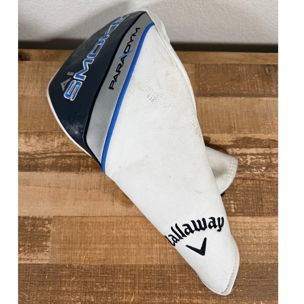 Callaway Golf Ai Smoke Paradigm Driver Cover Wood Headcover White Blue
